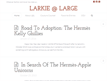 Tablet Screenshot of larkieatlarge.com